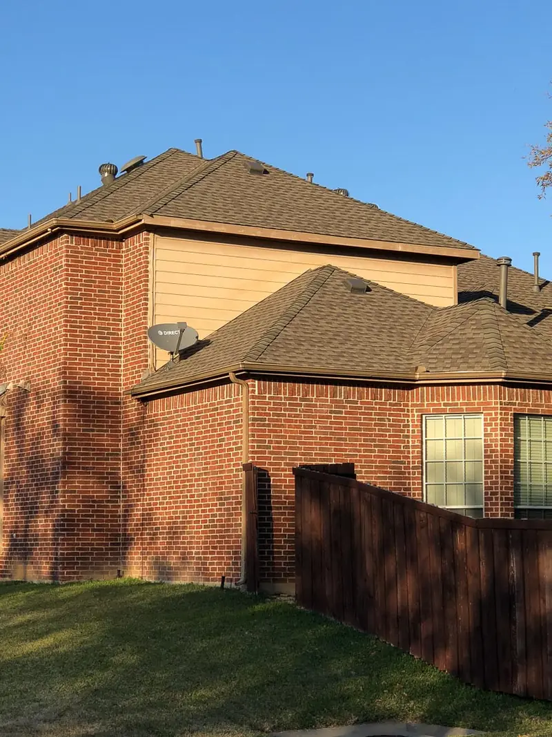 A finished roof replacement by Dimensional Pro Construction