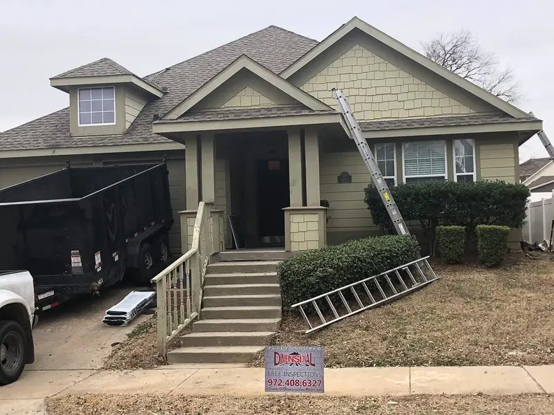 A finished roof replacement by Dimensional Pro Construction