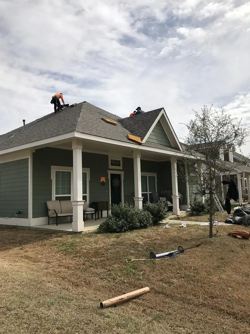 A finished roof replacement by Dimensional Pro Construction