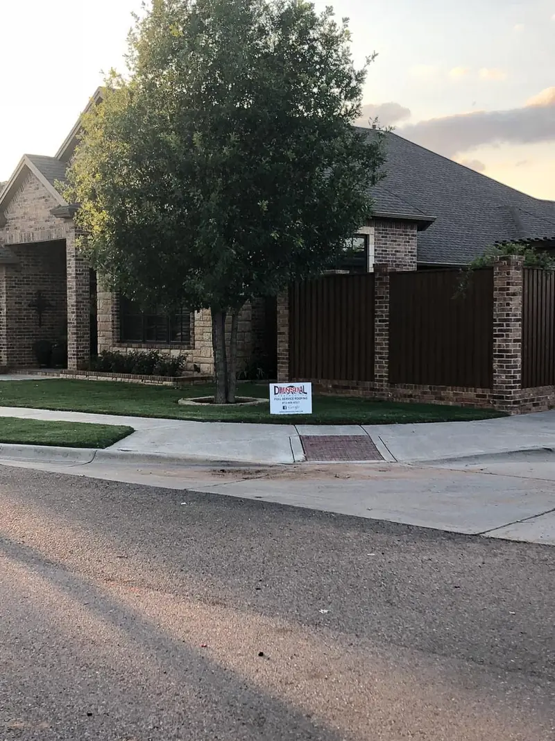 A finished roof replacement by Dimensional Pro Construction