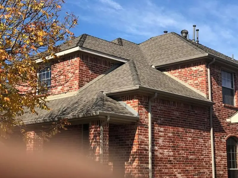 A finished roof replacement by Dimensional Pro Construction