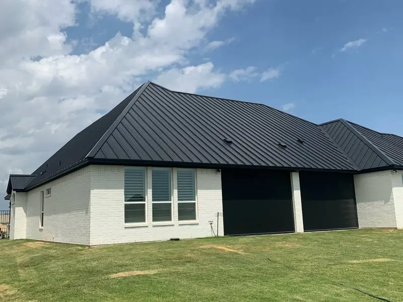 A finished roof replacement by Dimensional Pro Construction