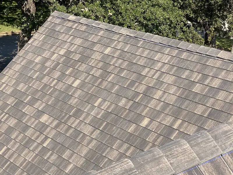 Close-up of new shingles installed by Dimensional Pro Construction