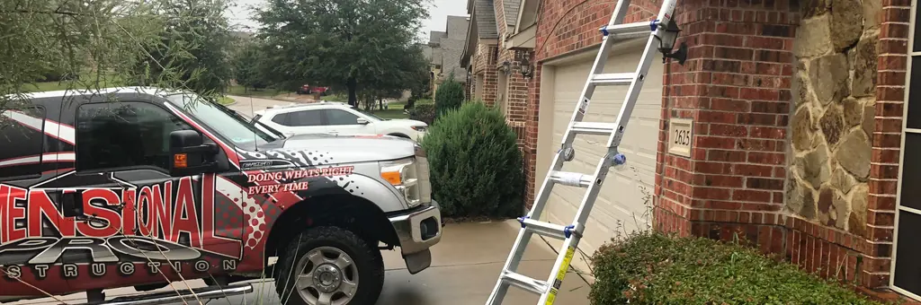 Roof inspection in progress in North Texas