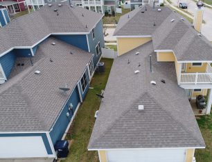 Homes with asphalt shingle roofs