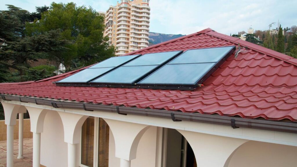 sun cells solar panels house roof